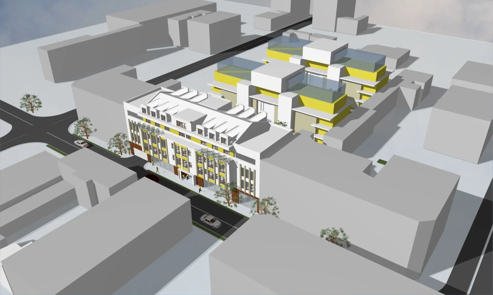 PRZĘDZALNIANA — residential complex with services — Public & commercial buildings, AKWADRAT Studio
